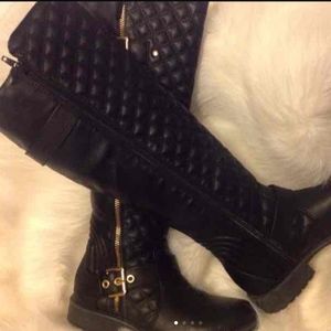 Ranger Black Quilted Boots